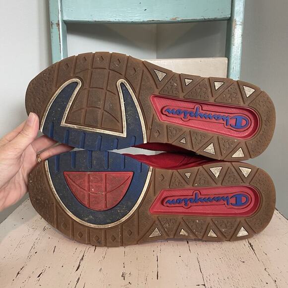 CHAMPION CMS10004M 93EIGHTEEN RED SUEDE LOW TOP SHOES SNEAKERS Men's SIZE 13m - Picture 7 of 9